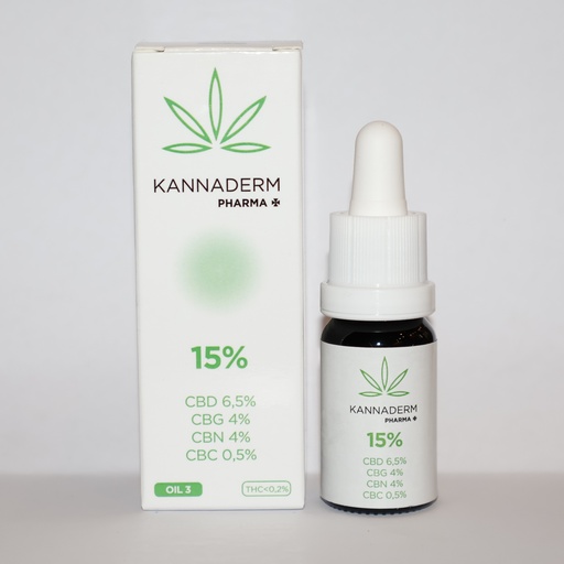 [KANNADERM PHARMA] ACEITE CBD 15% ESPECIFICO Nº3 